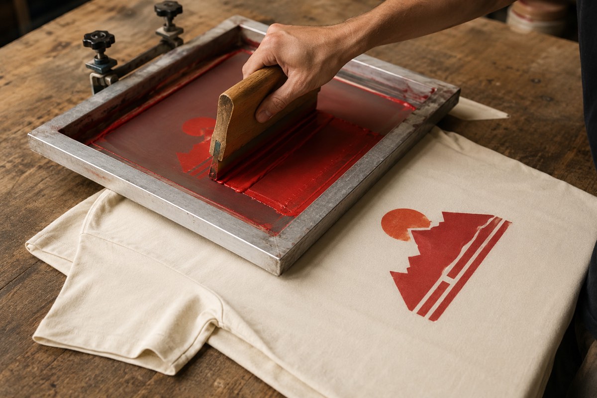 Screen printing at Eagle Printer