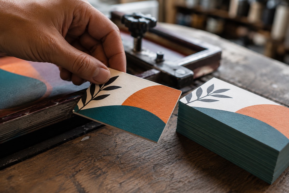 Screen printing on business cards
