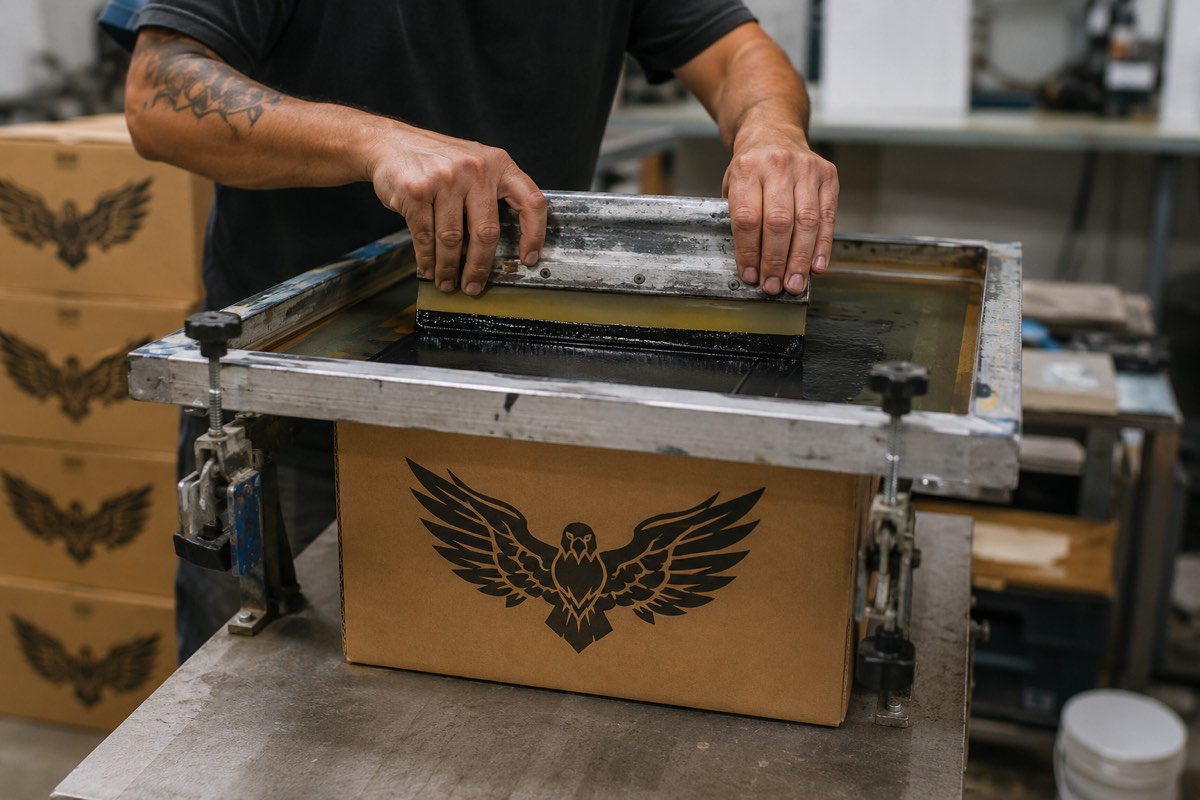Screen printing on packaging